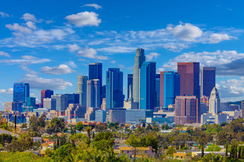 Skyscrapers of Los Angeles California Downtown Skyline Photo Cool Wall Decor Art Print Poster 24x36