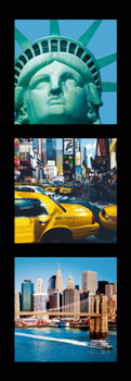 New York City II Photos Door Thick Cardstock Poster 13x37 inch