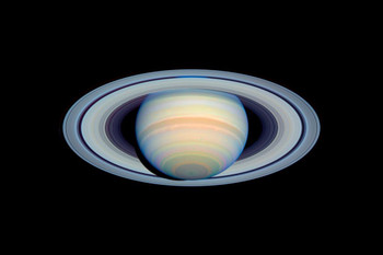 Laminated Saturn Rings Planet Solar System Outer Space Poster Dry Erase Sign 18x12