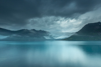 Lofoten Islands Norway Twilight Landscape Photo Cool Wall Decor Art Print Poster 18x12