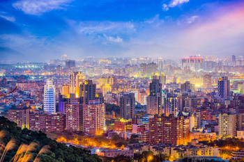 Taoyuan Taiwan City Building Skyline Sunrise Landscape Photo Cool Wall Decor Art Print Poster 36x24