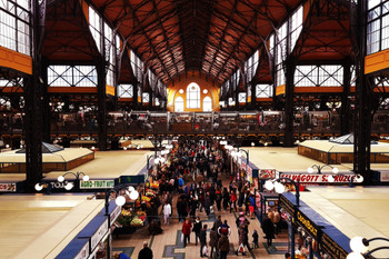 Central Market Hall Grope Markthalle Budapest Hungary Photo Cool Wall Decor Art Print Poster 18x12