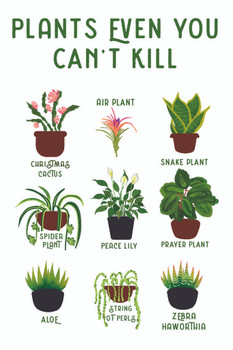Laminated Plants Even You cant Kill Succulents Funny Poster Dry Erase Sign 12x18