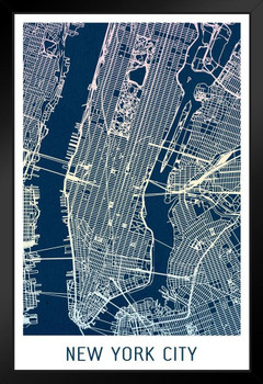 New York City Colorful Minimalist Art Map Art US Map with Cities in Detail Map Posters Wall Map Art Wall Decor Country Illustration Tourist Travel Destination Black Wood Framed Art Poster 14x20