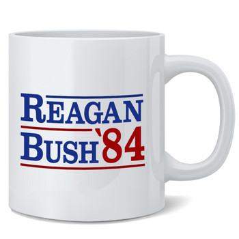 Ronald Reagan George Bush 1984 Campaign Ceramic Coffee Mug Tea Cup Fun Novelty Gift 12 oz