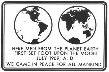 NASA Apollo 11 Moon Landing We Came In Peace Plaque Cool Wall Decor Art Print Poster 12x18