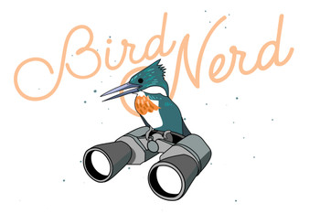 Bird Nerd Birdwatching Cute Funny Bird Pictures Wall Decor Beautiful Art Wall Decor Feather Prints Wall Art Nature Wildlife Animal Bird Prints Cool Wall Art Print Poster 12x18
