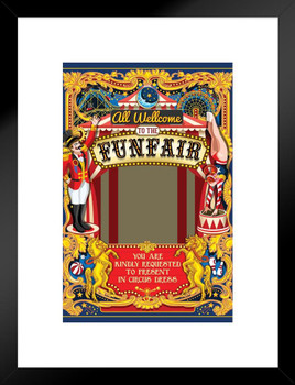 Circus Carnival Funfair Retro Do It Yourself Picture Frame Matted Framed Art Wall Decor 20x26
