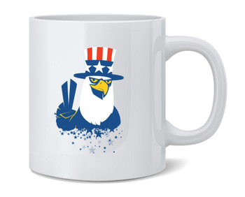 American Eagle Patriotic Funny 4th of July Merica! Ceramic Coffee Mug Tea Cup Fun Novelty Gift 12 oz