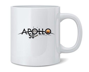 NASA Apollo Next Giant Leap 50th Logo Ceramic Coffee Mug Tea Cup Fun Novelty Gift 12 oz