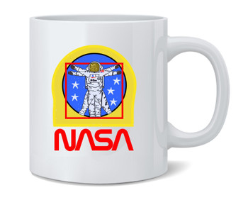 NASA Approved Vitruvian Astronaut EVA Patch Logo Ceramic Coffee Mug Tea Cup Fun Novelty Gift 12 oz