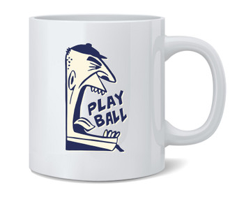 Play Ball Baseball Retro Umpire Sports Ceramic Coffee Mug Tea Cup Fun Novelty Gift 12 oz