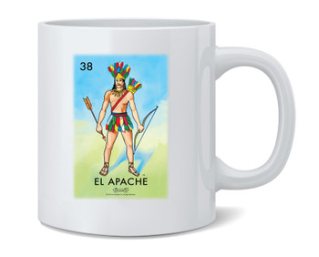 El Apache Loteria Card Mexican Bingo Coffee Mug 12oz