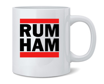 Rum Ham Funny Logo Parody Ceramic Coffee Mug Tea Cup Fun Novelty Gift 12 oz
