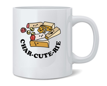 CharCUTErie Board Cute Funny Ceramic Coffee Mug Tea Cup Fun Novelty Gift 12 oz