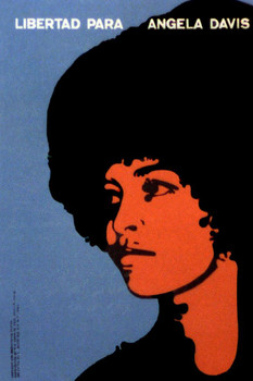 Laminated Free Angela Davis Libertad Para Retro Vintage Political Poster Dry Erase Sign 12x18