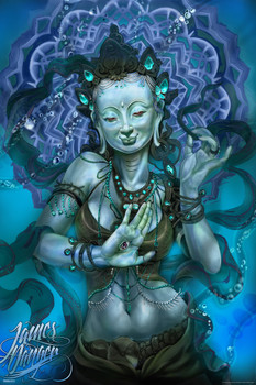 James Danger Buddha Blue Art Print Poster 24x36