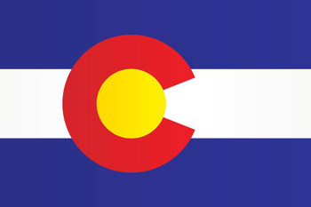 Laminated Colorado State Flag Poster Dry Erase Sign 24x36