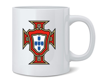 Portugal Soccer National Team Football Retro Crest Ceramic Coffee Mug Tea Cup Fun Novelty Gift 12 oz