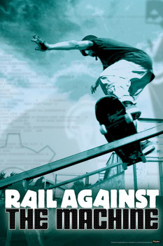 Laminated Rail Against The Machine Skater Humor Cool Wall Art Poster Dry Erase Wall Art 24x36