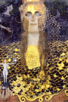 Laminated Gustav Klimt Pallas Athene Portrait Art Nouveau Prints and Posters Gustav Klimt Wall Art Fine Art Wall Decor Women War Abstract Symbolist Painting Poster Dry Erase Wall Art 24x36