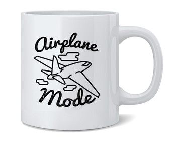 Airplane Mode Travel Vacation Ceramic Coffee Mug Tea Cup Fun Novelty Gift 12 oz