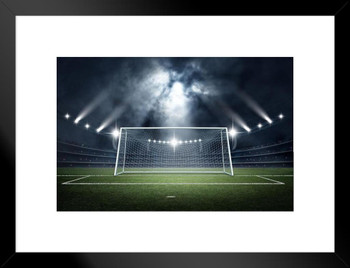 Soccer Goal Stadium Rendering Sports Photo Cool Wall Art Matted Framed Wall Decor Art Print 20x26 inch