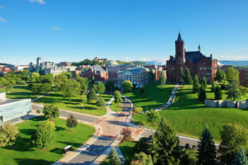 Laminated Syracuse University Campus with Crouse College Photo Photograph Cool Wall Art Print Poster Dry Erase Wall Art 36x24