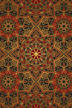 Laminated Medieval Tapestry Pattern Art Print Cool Wall Art Poster Dry Erase Wall Art 24x36