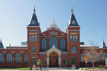 Laminated Smithsonian Institute Castle Washington DC Photo Photograph Poster Dry Erase Wall Art 36x24