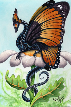 The Monarch by Carla Morrow Butterfly Dragon Fantasy Cool Wall Decor Art Print Poster 12x18