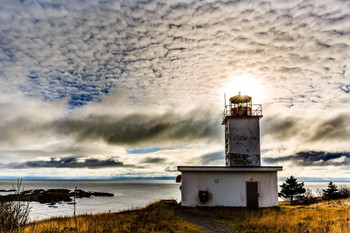 Laminated Quaco Head Lighthouse New Brunswick Canada Photo Photograph Poster Dry Erase Sign 36x24