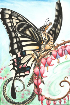 The Swallowtail by Carla Morrow Butterfly Dragon Fantasy Cool Wall Decor Art Print Poster 24x36