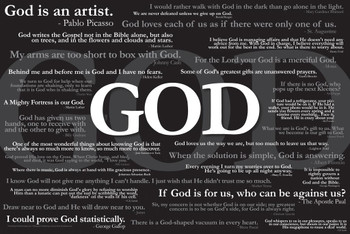 Laminated Quotes About God Religion Art Poster Dry Erase Sign 24x36