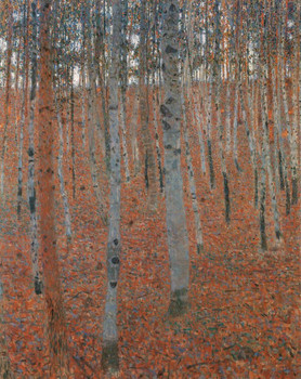 Laminated Gustav Klimt Beech Forest I Austrian Symbolist Painter Painting Art Print Version 2 Poster Dry Erase Sign 24x36