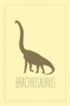 Laminated Dinosaur Brachiosaurus Yellow Dinosaur Poster For Kids Room Dino Pictures Bedroom Dinosaur Decor Dinosaur Pictures For Wall Dinosaur Wall Art Prints for Walls Poster Dry Erase Sign 24x36