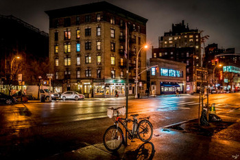 Laminated Bike On 7th Avenue by Chris Lord Photo Photograph Poster Dry Erase Wall Art 24x36