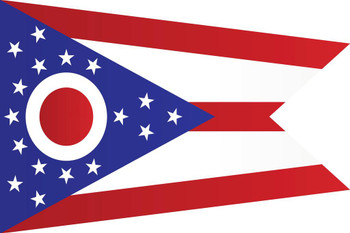 Laminated Ohio State Flag Buckeye State Flag Cleveland Cincinnati Columbus Education Patriotic Posters American Flag Poster of Flags for Wall Decor Flags Poster US Poster Dry Erase Wall Art 24x36