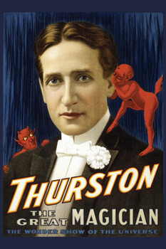 Laminated Thurston The Great Magician Devil Whispering Poster Dry Erase Sign 24x36