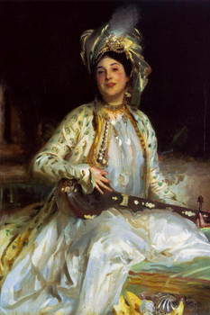 Laminated John Singer Sargent Painting Almina Daughter of Asher Wertheimer Poster Dry Erase Sign 24x36