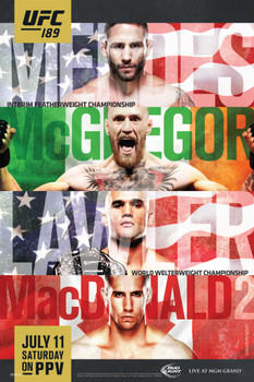 UFC 205 Conor McGregor vs A5 Vintage Print Eddie Alvarez Picture MMA Poster