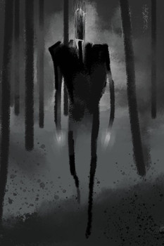 Laminated Slenderman Creepy Painting Art Creepypasta Meme Spooky Scary Halloween Decorations Poster Dry Erase Sign 24x36