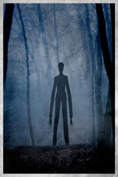 Slenderman Forest Creepy Painting Art Creepypasta Meme Spooky Scary Halloween Decorations Thick Paper Sign Print Picture 8x12