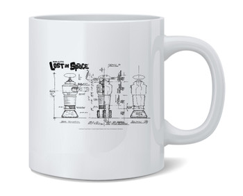 Lost Space Robot Blueprint B9 Retro SciFi TV Coffee Mug 12oz