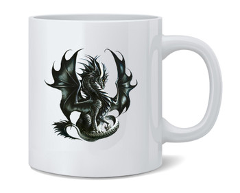 Obsidian Black Dragon by Ruth Thompson Art Coffee Mug 12oz