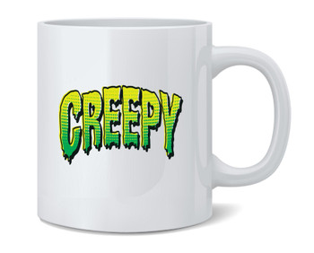 Creepy Retro Comic Text Halloween Costume Horror Ceramic Coffee Mug Tea Cup Fun Novelty Gift 12 oz