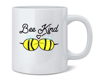 Bee Kind Cute Pun Kindness Graphic Ceramic Coffee Mug Tea Cup Fun Novelty Gift 12 oz