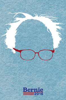Bernie Sanders 2016 Hair and Glasses Campaign Thick Paper Sign Print Picture 8x12