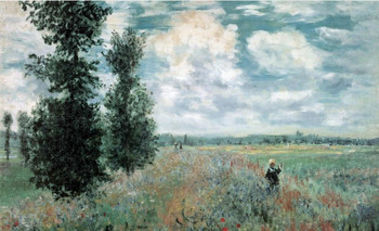 The Poppy Field Argenteuil Claude Monet Impressionist Art Posters Claude Monet Prints Nature Landscape Painting Claude Monet Canvas Wall Art French Decor Thick Paper Sign Print Picture 8x12