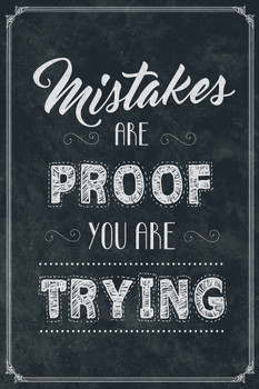 Growth Mindset Mistakes Poster For Classroom Decoration Motivational Class Rules Chalkboard Theme Cool Wall Decor Art Print Poster 12x18